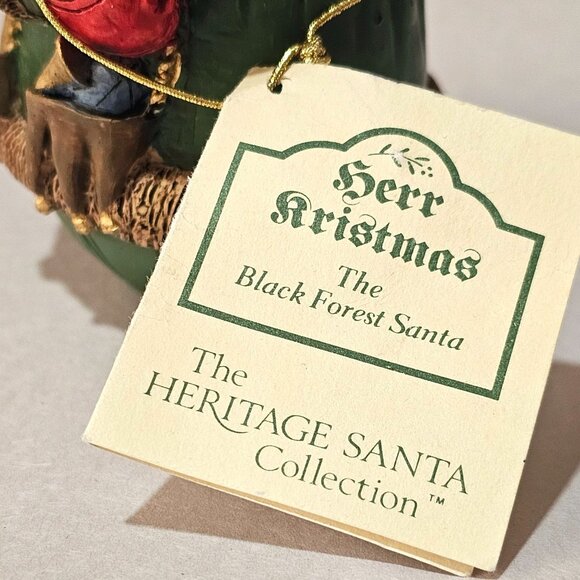 Heritage Black Forest Santa Figurine 4" Herr Christmas 90s collectible roly poly - Picture 3 of 6